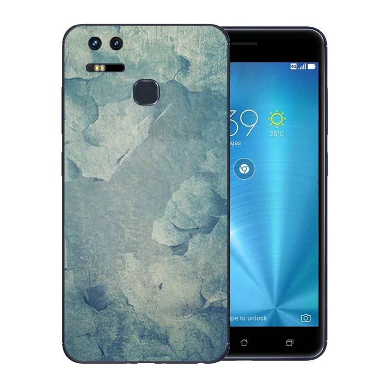 Luxury Flexible 5.5 inch For Asus Zenfone 3 Zoom ZE553KL Phone Cases Soft TPU Silicone Coque Color Stone Pattern Slim Back Cover |