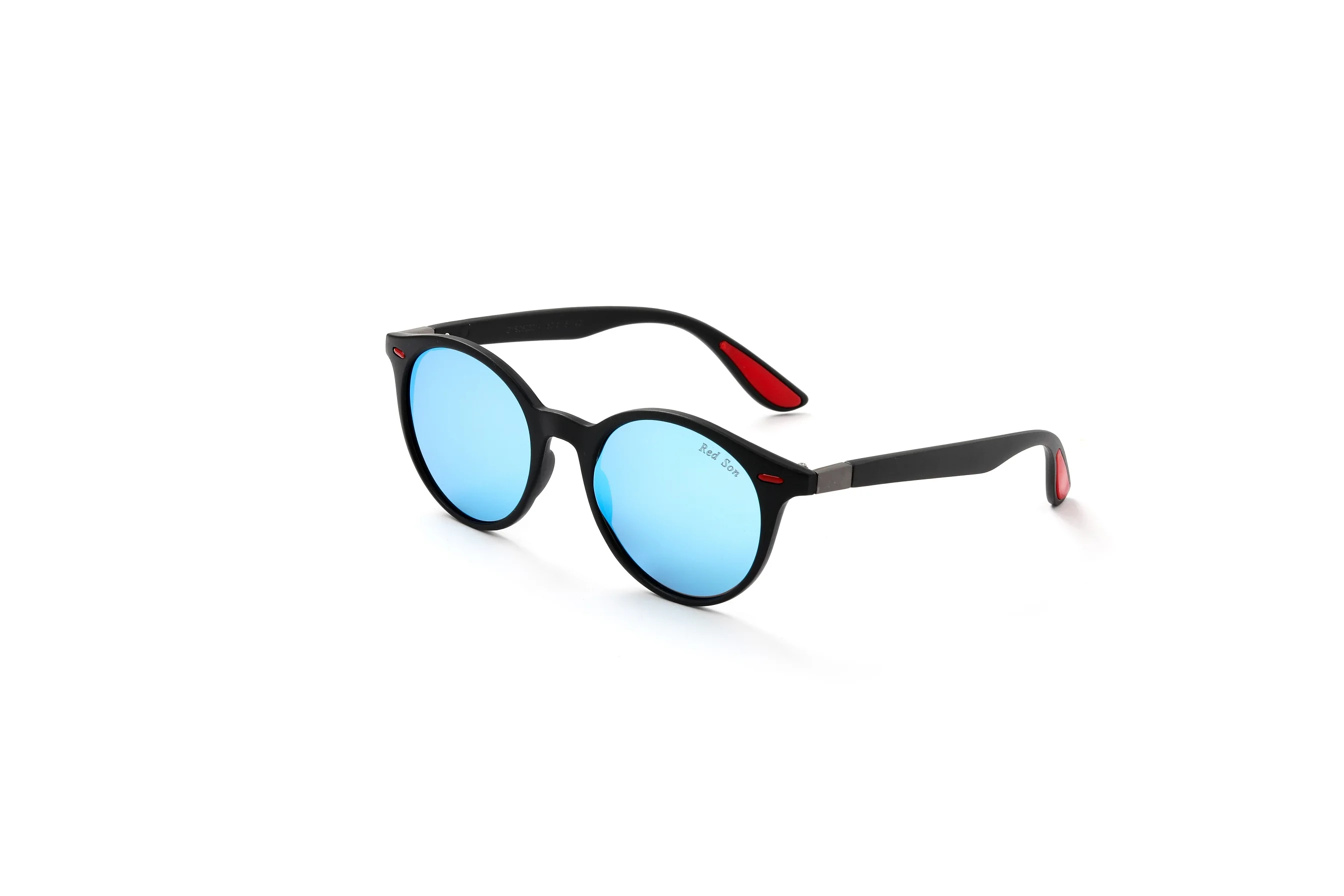 C1 Black-Blue Red Son, модные ультралегкие дизайнерские поляризованные солнцезащитные очки для мужчин и женщин, овальная оправа TR90, круглые солнцезащитные очки, очки для вождения - Цвет линз: C1 Black-Blue