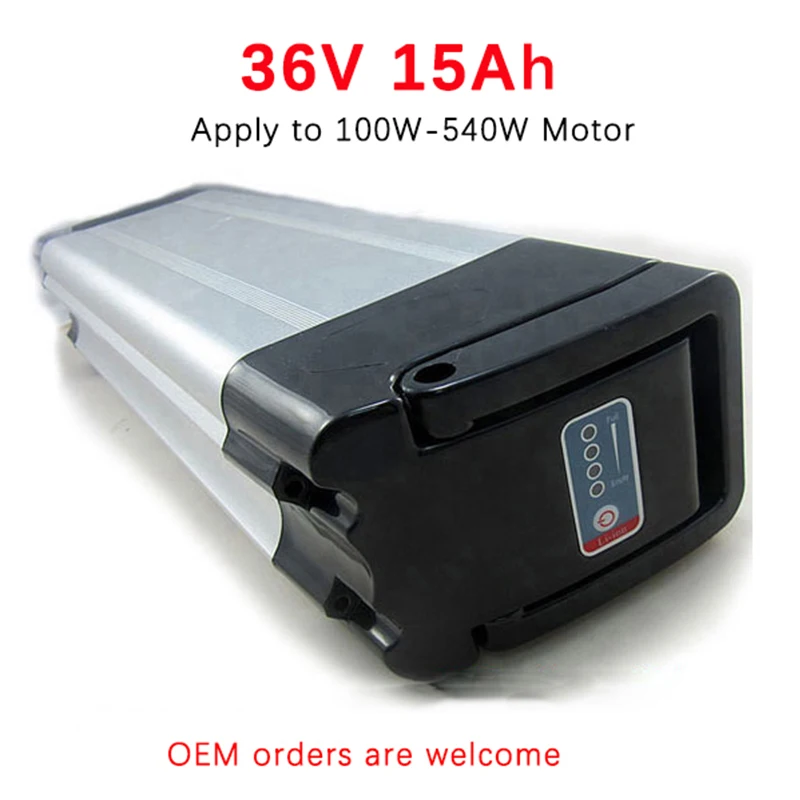 36V 15Ah 500W Electric Bike Battery E Scooter Silver Fish Lithium Ion Pack For Bicycle Motor | Спорт и развлечения