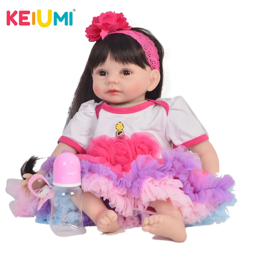 KEIUMI Princess 22 дюйма кукла для новорожденных ткань Реалистичная милая Детская