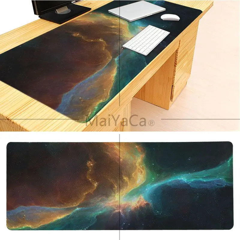 MaiYaCa мальчик Подарочный коврик космические обои большой коврик для мыши PC компьютерный коврик хорошее качество фиксирующий край большой игровой коврик для мыши - Цвет: Lock Edge 30x80cm