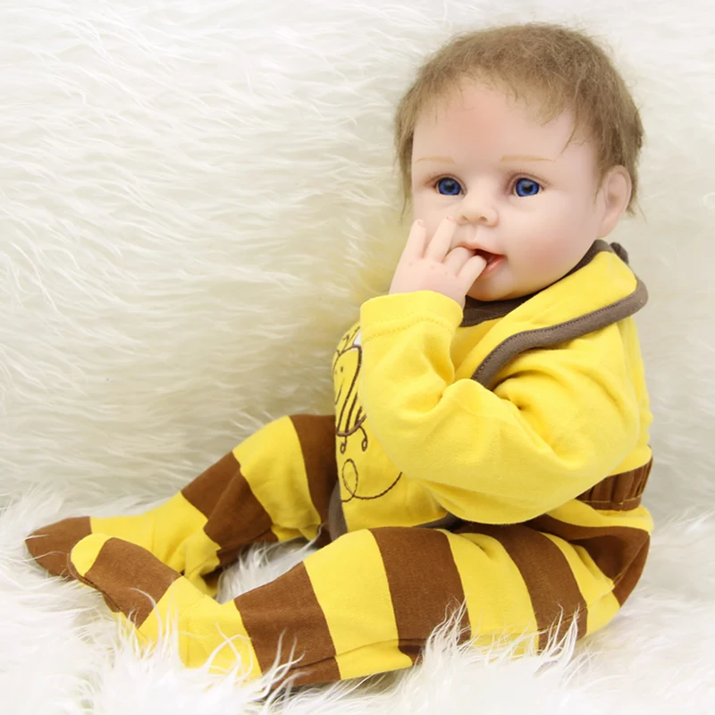 Npkdoll Reborn Baby 22 дюймов 55 см возрождается младенцев Bebe Menina de силиконовые Boneca сюрприз
