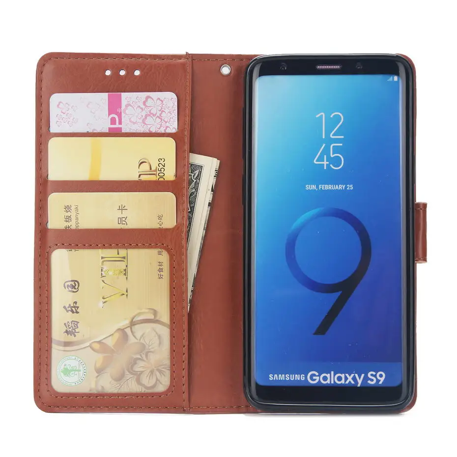 Флип-кейс из искусственной кожи для Samsung galaxy S6 S7 S8 S9 Plus Edge A3 A5 A7 A8 2018 J3 J5 J7 2017 2016 Coque Flip