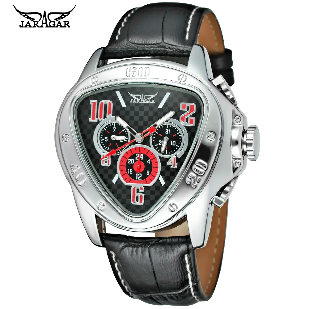 Мужские спортивные Автоматические наручные часы JARAGAR в стиле милитари с
