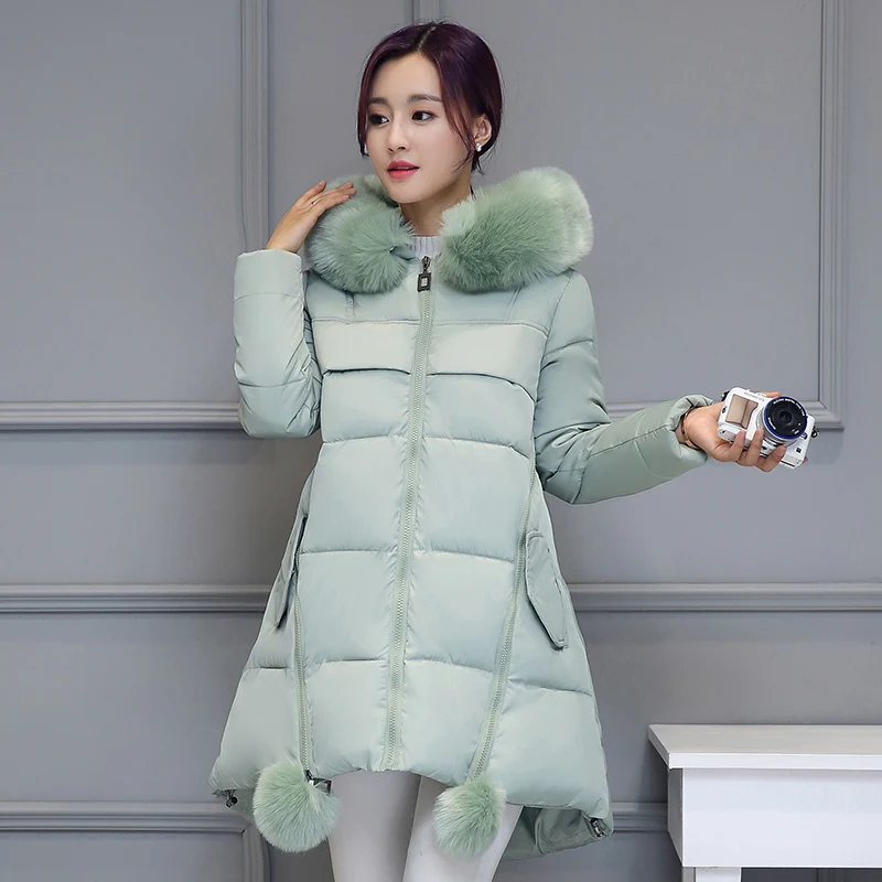 Cotton Winter Jacket Women Coat Parka Hooded Warm Plus Size 6XL Outerwear fur collar Manteau Femme MY48|Женские парки| |