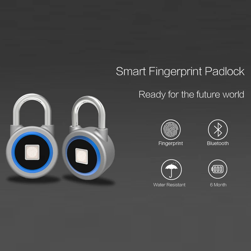 Мини USB Bluetooth смарт замок со сканером отпечатков пальцев IP65 водонепроницаемый
