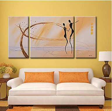 

3 Pcs Dancers Painting Hand painted Modern Abstract Oil Painting On Canvas Wall Art for Home Decoration
