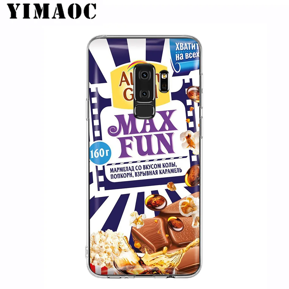 Alpen с изображением шоколада wonka Бар Мягкий силиконовый чехол для samsung Galaxy A5 A6 плюс