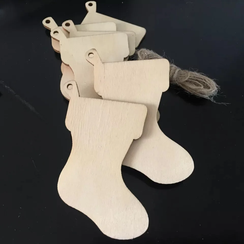 

christmas wood decorations wood sock wooden ornaments to paint