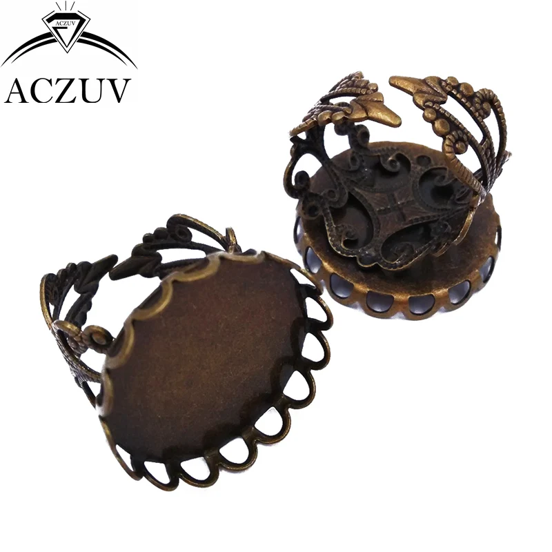 100 шт для 20 мм Кабошон Установка Кружевной Край круглый ободок кольцо основание