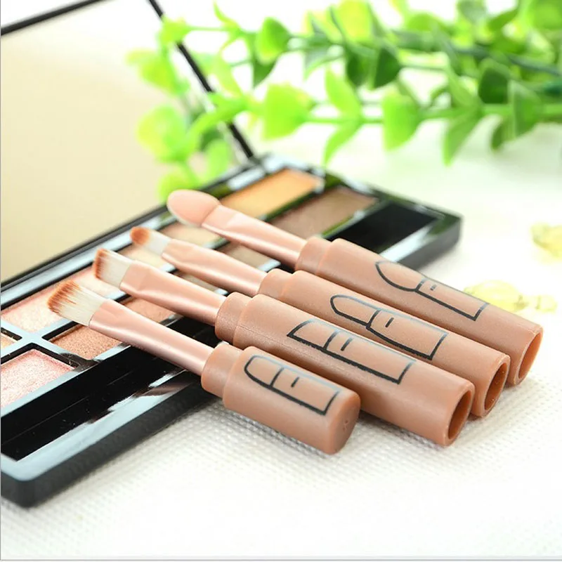 2017 new Portable 4 in 1 Professional Cosmetic Makeup Brushes Lip Eyeshadow Eyebrow Brush Beauty Set | Красота и здоровье