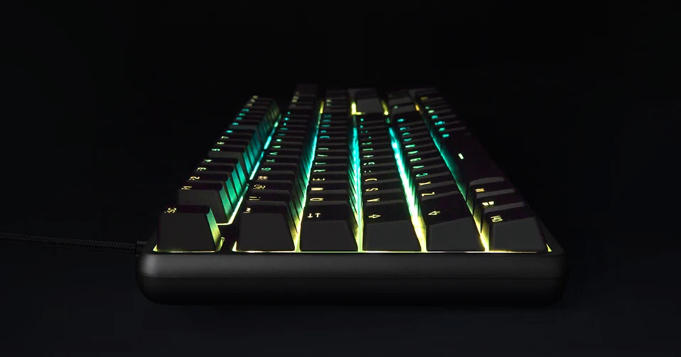 Оригинальная игровая клавиатура Xiaomi, стандарт 104 клавиш, профессиональная RGB цветная клавиатура с подсветкой, USB Проводная клавиатура для ПК, ноутбука, игр