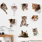 Новый Кот Vivid 3D переключатель настенный стикер DIY ванная комната туалет Kicthen декоративные наклейки Декор стены забавные животные Декор ПВХ постер