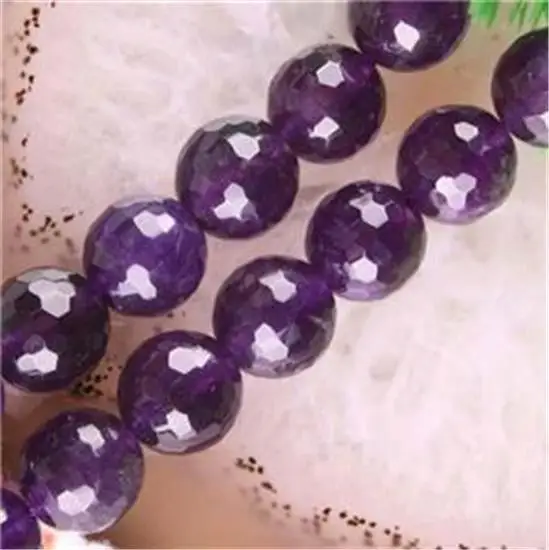 

8mm Purple Crystal Faceted Round Loose Beads Wholesale Fashion Jewelry Making Design 15" 2 Piece/lot