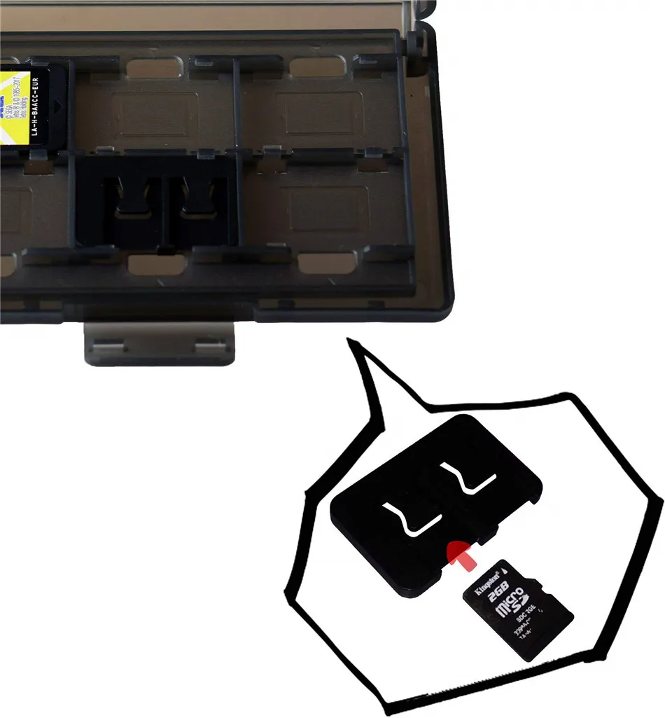 Чехол для переключателя карты памяти игровая карта Micro SD Box 24 в 1 хранение
