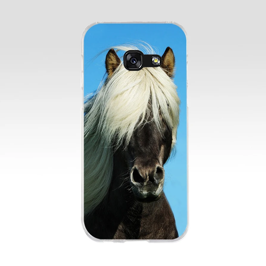 62AQ Horse Portrait head Soft Silicone Tpu Cover phone Case for Samsung galaxy a3 a5 2016 2017 a6 A8 2018 | Мобильные телефоны и