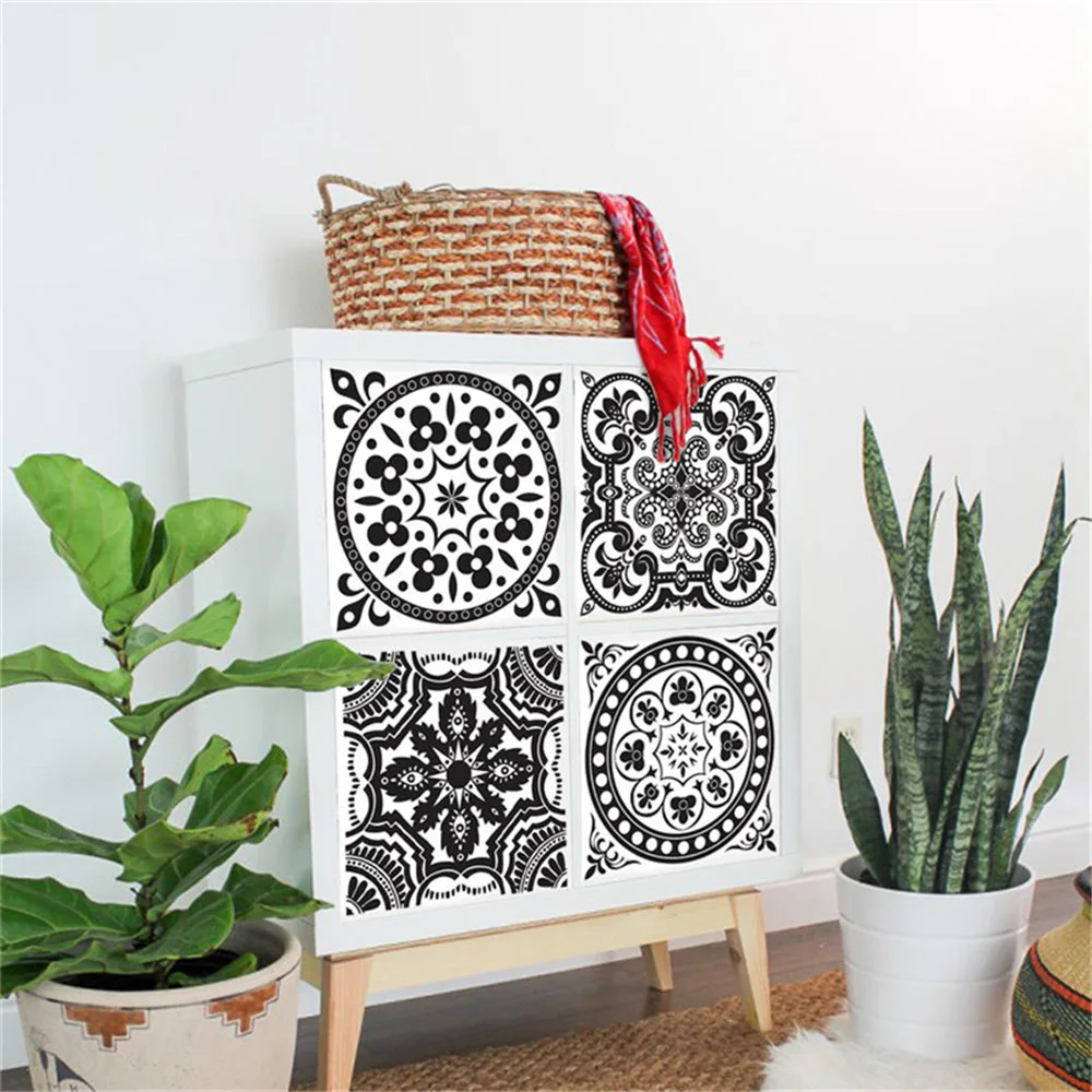 2019 ПВХ черные арабские наклейки на стену в виде плитки для украшения дома