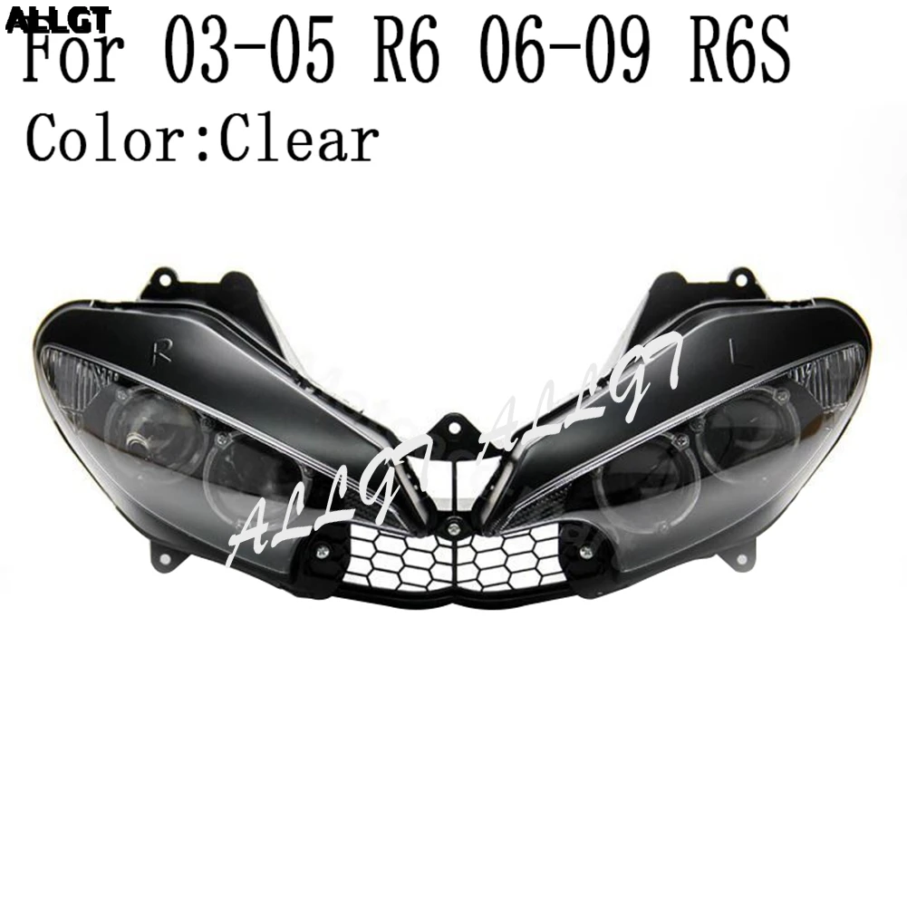 Мотоцикл Передние фары фара в сборе для Yamaha R6 YZF 1998-2000 2001-2008 2009 2010 2011 2012 2013