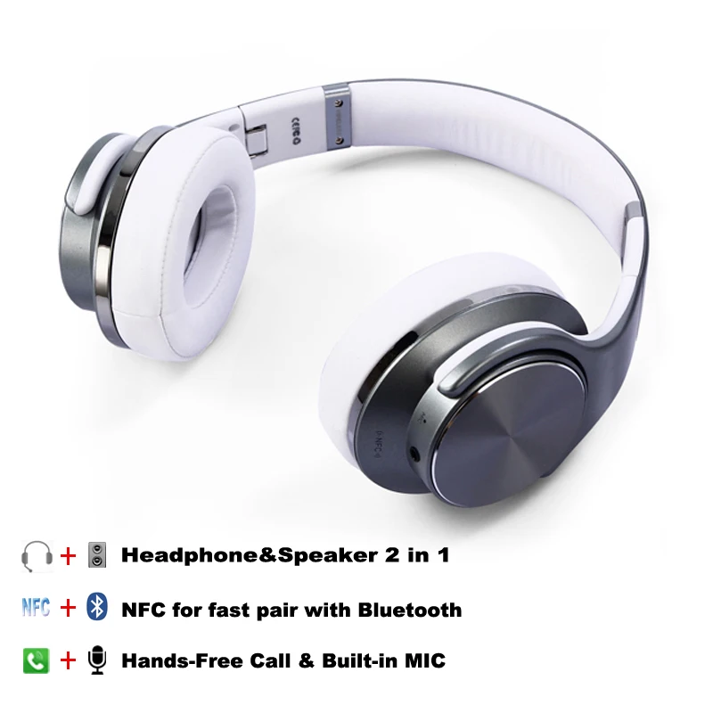 WKY Official Bluetooth 4.2 NFC Headphones Wireless Headset Active Noise Cancelling with Mic For Phone Best Quality xiaomi | Электроника