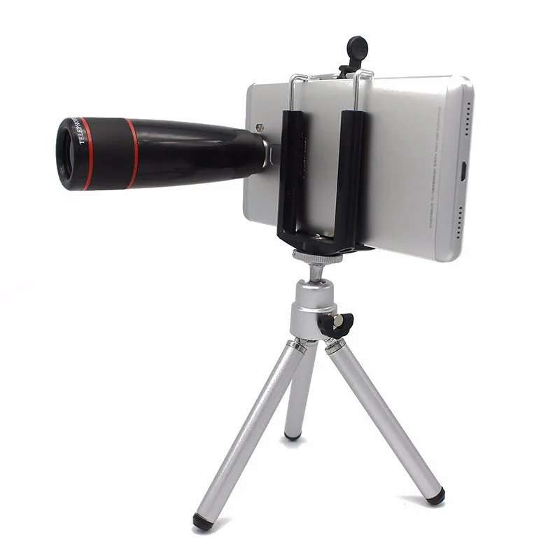 2017 Camera Lens Kit 12X Optical Zoom Telephoto Lenses Telescope For Samsung galaxy S4 S5 S6 S7 note6 7 With Clips Mobile Tripod | Мобильные