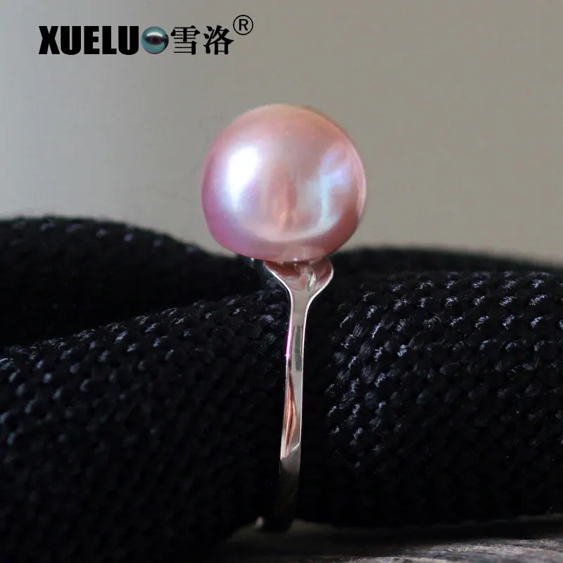 XUELUO Настоящее серебро 925 пробы модное большое кольцо в стиле барокко фиолетовая