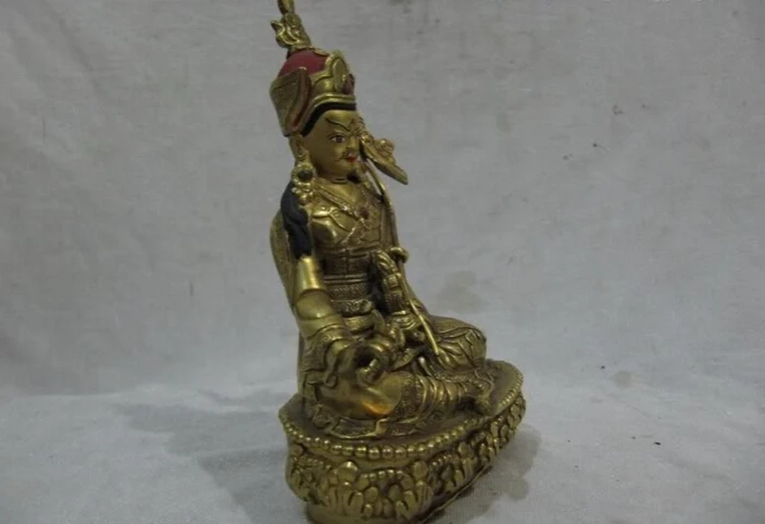 USPS to USA S2797 Tibet temple 100% Pure Bronze 24K master Buddha Statue (B0328) | Дом и сад
