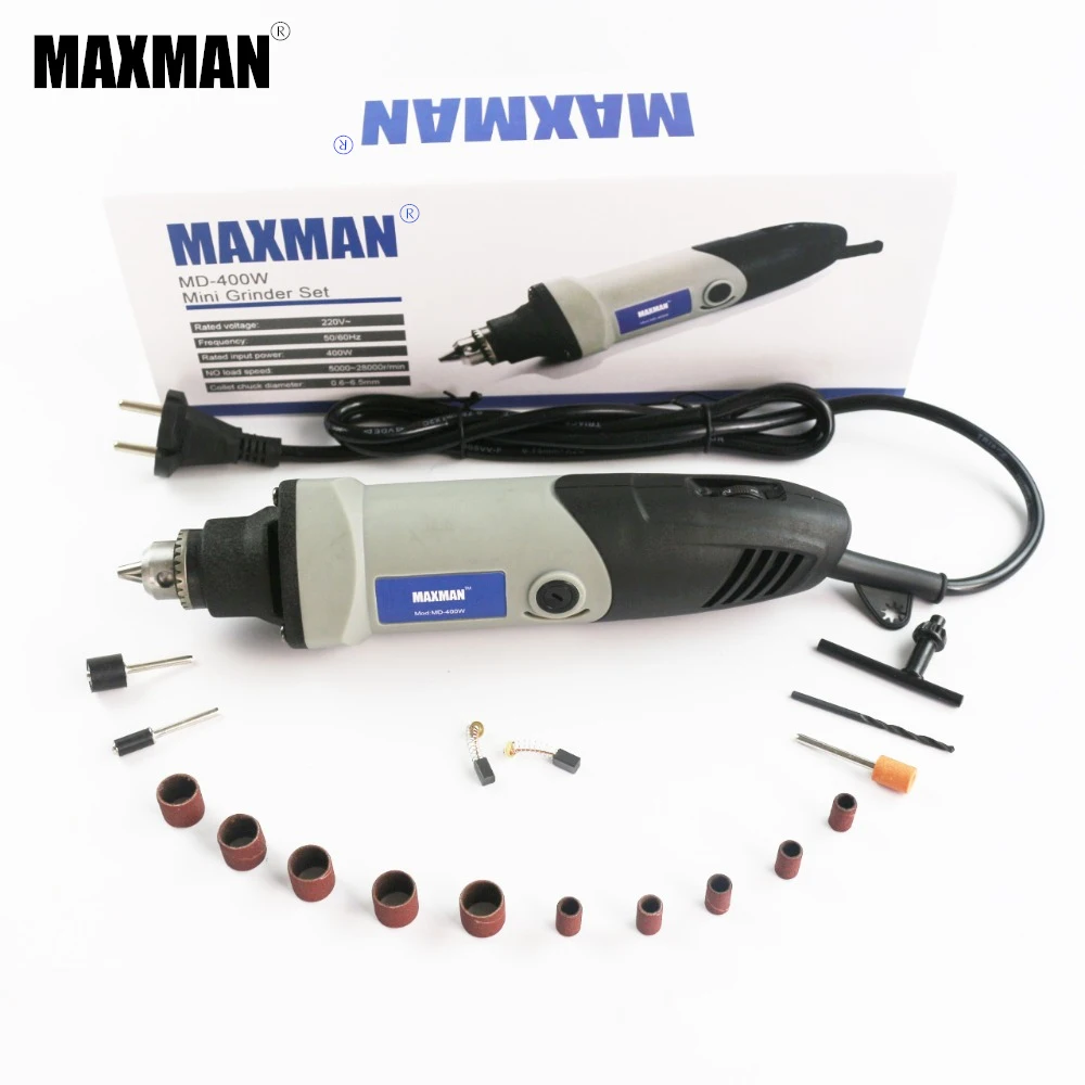 Профессиональная электрическая мини шлифовальная машина MAXMAN 400 Вт Dremel