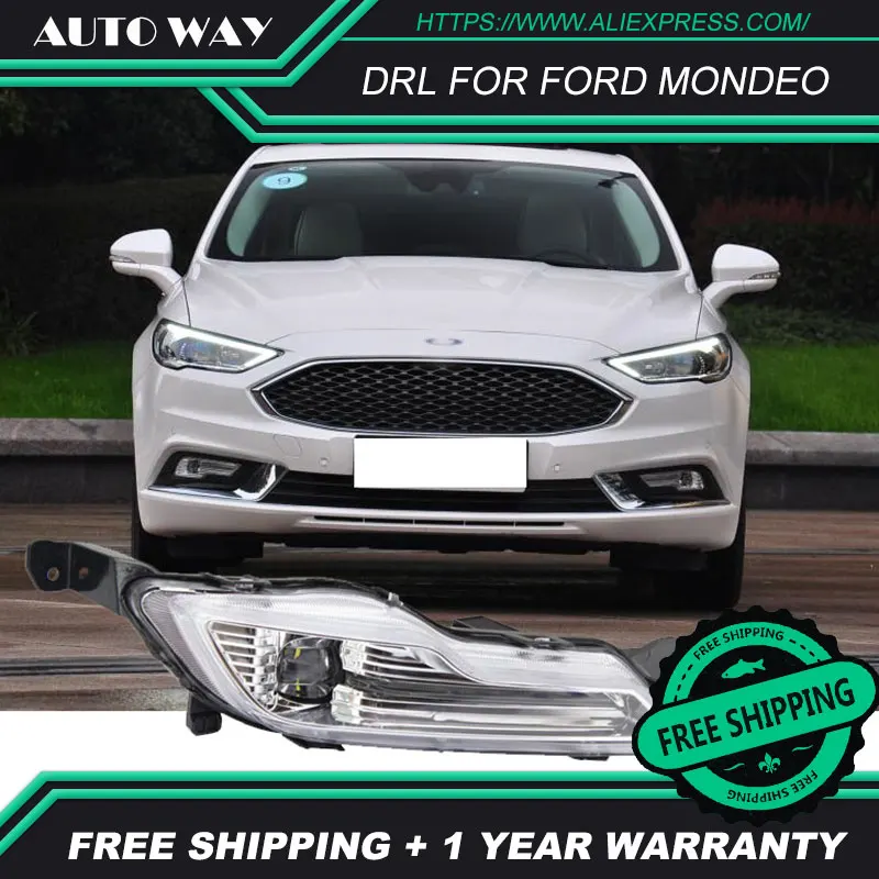 Бесплатная доставка! 12V 6000k LED DRL дневные ходовые огни чехол для Ford mondeo 2018