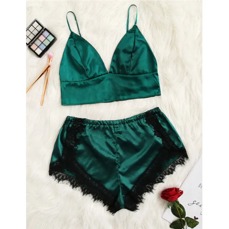 Женское сатиновое нижнее белье на шнурках ночная рубашка для сна | Тематическая