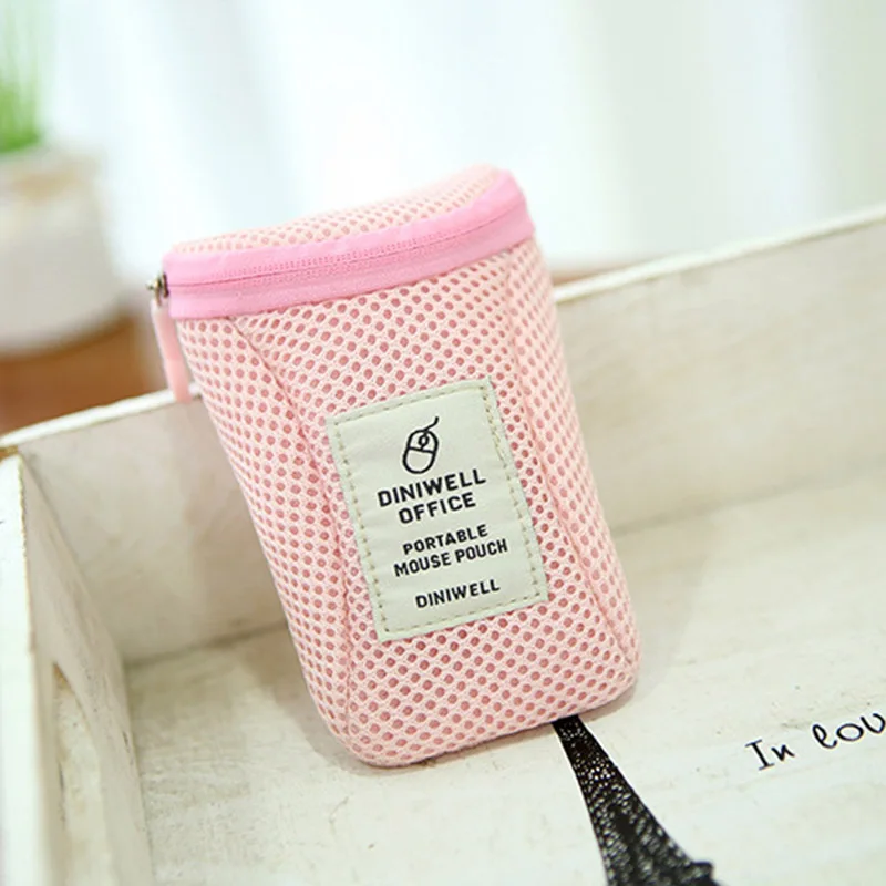 Pink 1 шт. антивибрационное зарядное устройство сумка для наушников USB провод блокнот-органайзер чехол для мыши сумки для хранения цифрового кабеля - Цвет: Pink