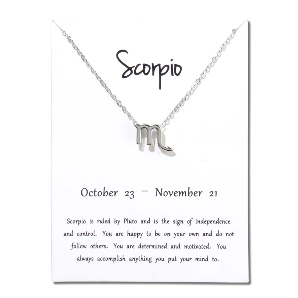 Ожерелье с подвеской в виде 12 созвездий зодиака белой картой|Ожерелья подвеской|