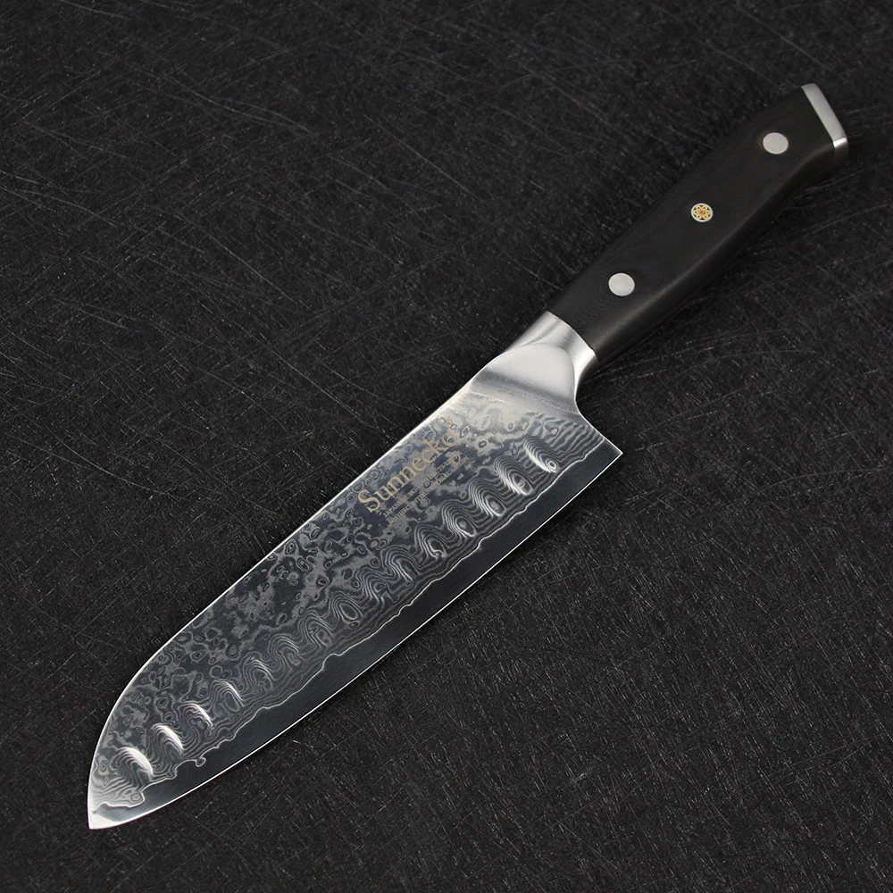 Sunnecko 3 шт. японский VG10 Дамасская сталь набор ножей 7 "Santoku 5" утилита 5 "для