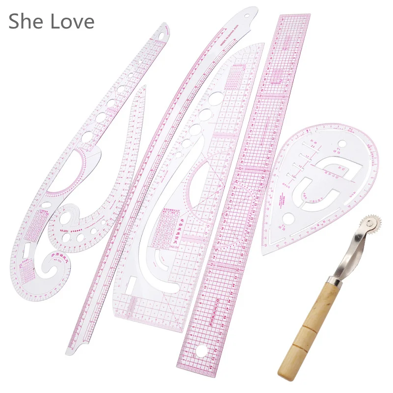 Chzimade 6 шт. пластиковая изогнутая линейка мульти мягкий Стайлинг Рисование комма