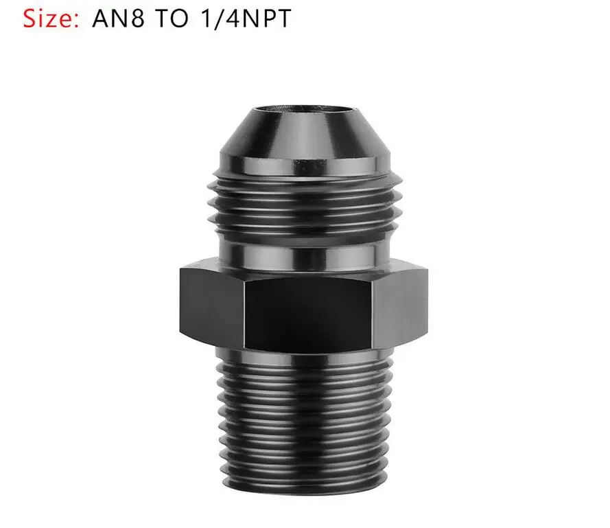AN8 TO 1 4NPT Areyourshop автомобильный 1 шт. AN4 AN6 AN8 AN10 AN12 NPT прямой Мазут Воздушный шланг фитинг Мужской адаптер автомобильные аксессуары - Цвет: AN8 TO 1 4NPT
