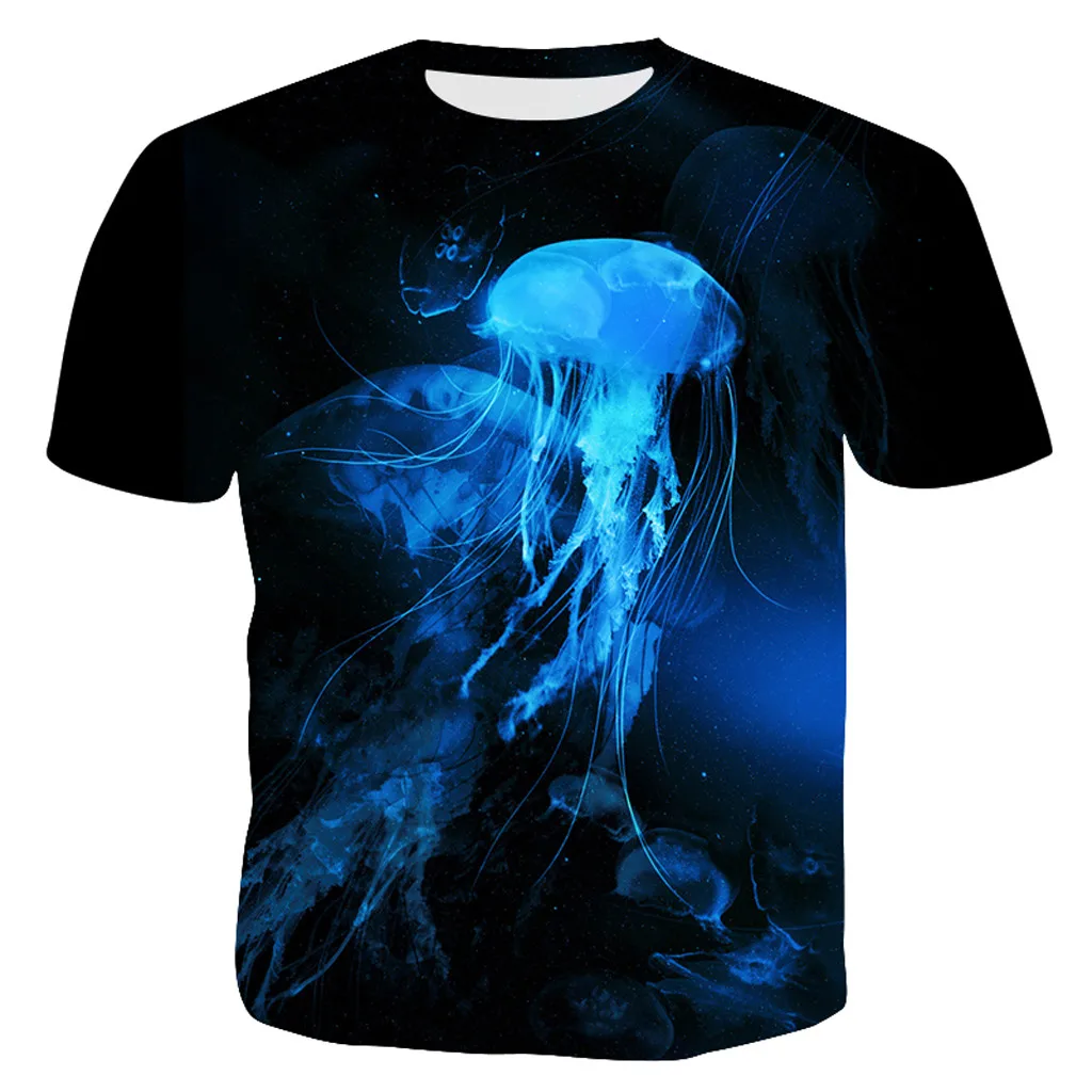 Мужская футболка с 3d принтом летняя коротким рукавом новинка 2019 мужская синяя
