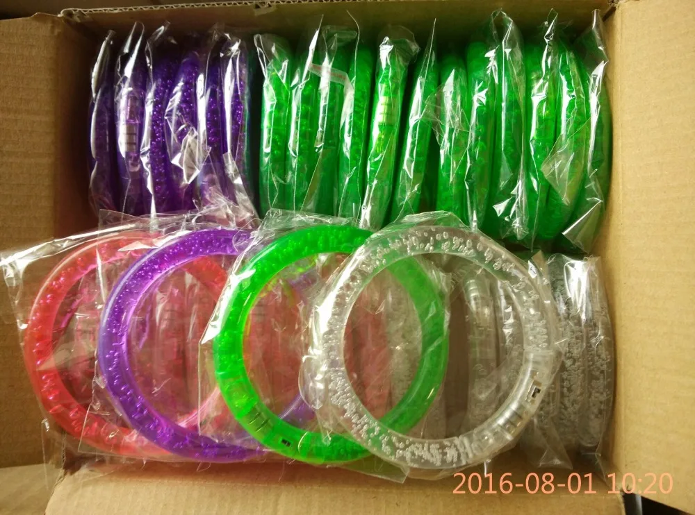

Wholesale 6000pcs/lot Birthday Party Make up Acrylic bracelet LED bracelet