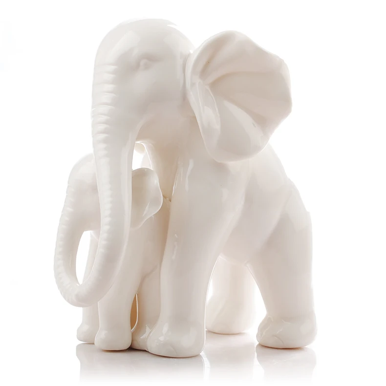 Белая керамическая пресс форма слон домашний Декор украшение помещения