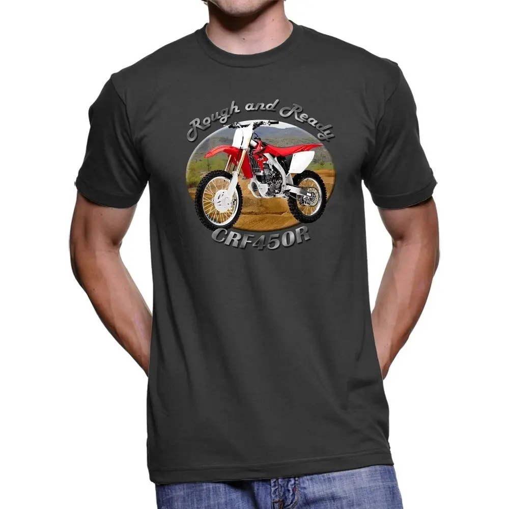 

2018 Fashion Hot sale Japanese Motorcycle CRF450R Rough and Ready Men's T-Shirt Tee shirt