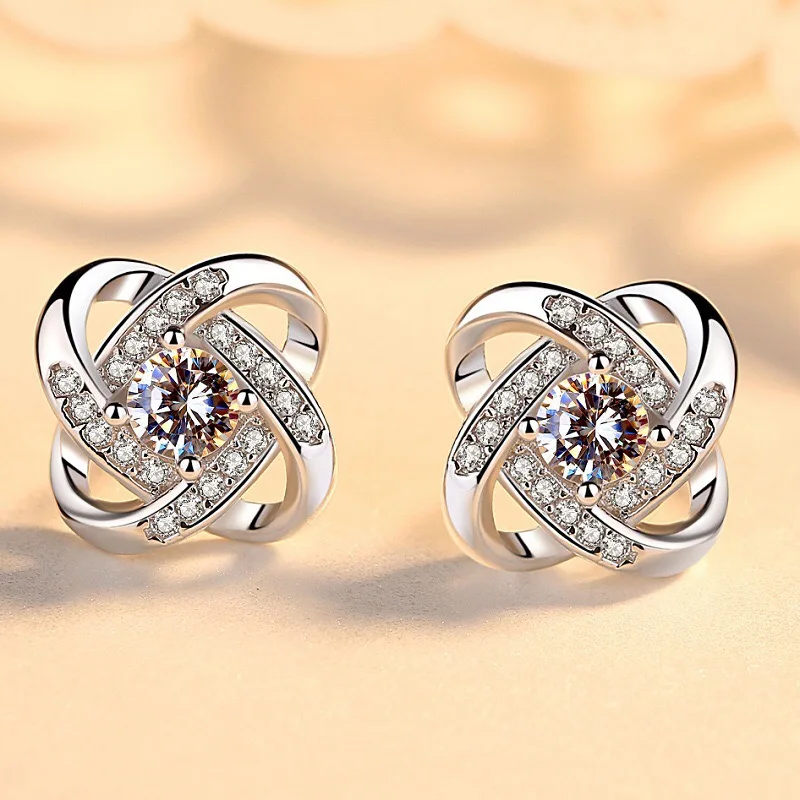 Luxury925 серебряные серьги креативный подарок на день Святого Валентина вечное