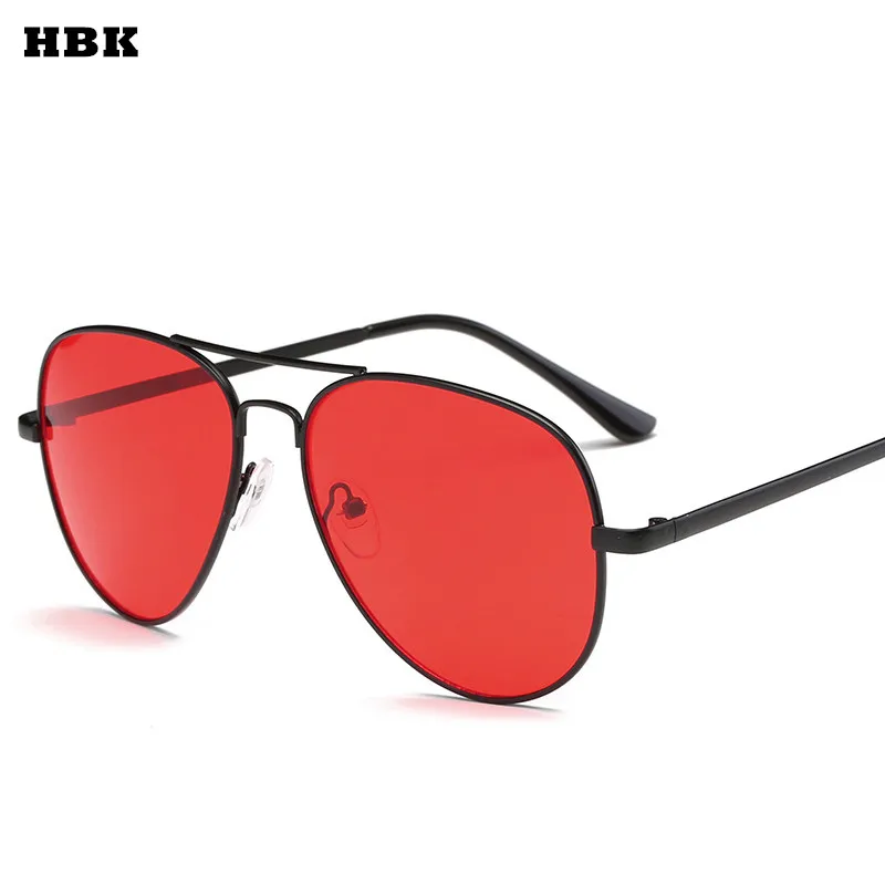 HBK Women Oversized Pilot Sunglasses Luxury Brand New Fashion Designer Black Red Female Men Sun Glasses |