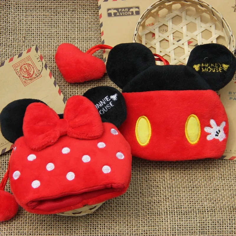 Disney Mickey mouse Детский Мультфильм Плюшевая Кукла кошелек монета брелок подвеска