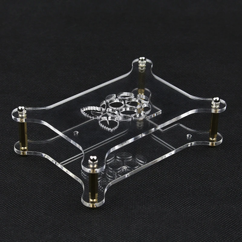 Акриловый чехол для Raspberry Pi 4 прозрачный с логотипом совместимый 3 Model B 3B Plus|case with