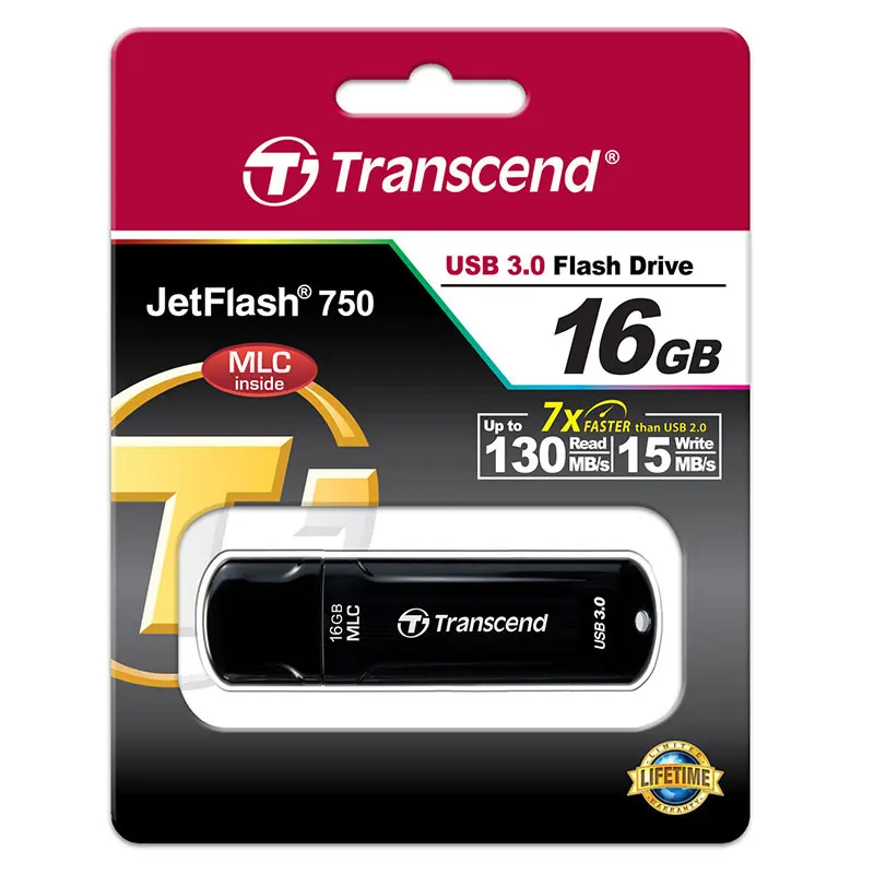 Transcend U Disk 3,0 JetFlash 750 USB флеш-накопитель 16 ГБ 32 ГБ 64 Гб MLC USB флеш-накопитель Высокоскоростной USB 3,0 флеш-накопитель