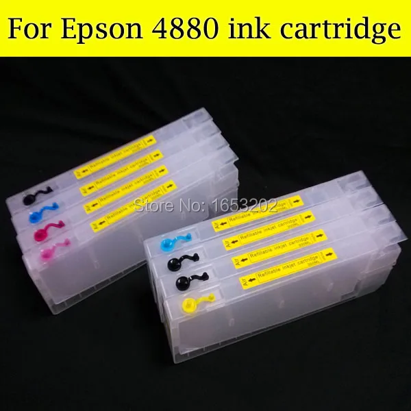 8 шт./лот многоразовый чернильный картридж для принтера Epson Stylus Pro 4880 чернила EPS |
