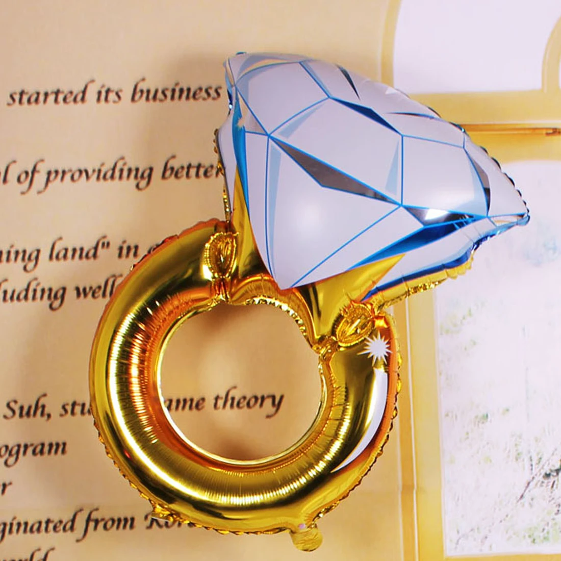 43 дюймов большой воздушный шар АЛМАЗНОЕ КОЛЬЦО фольги Воздушные шары Надувное
