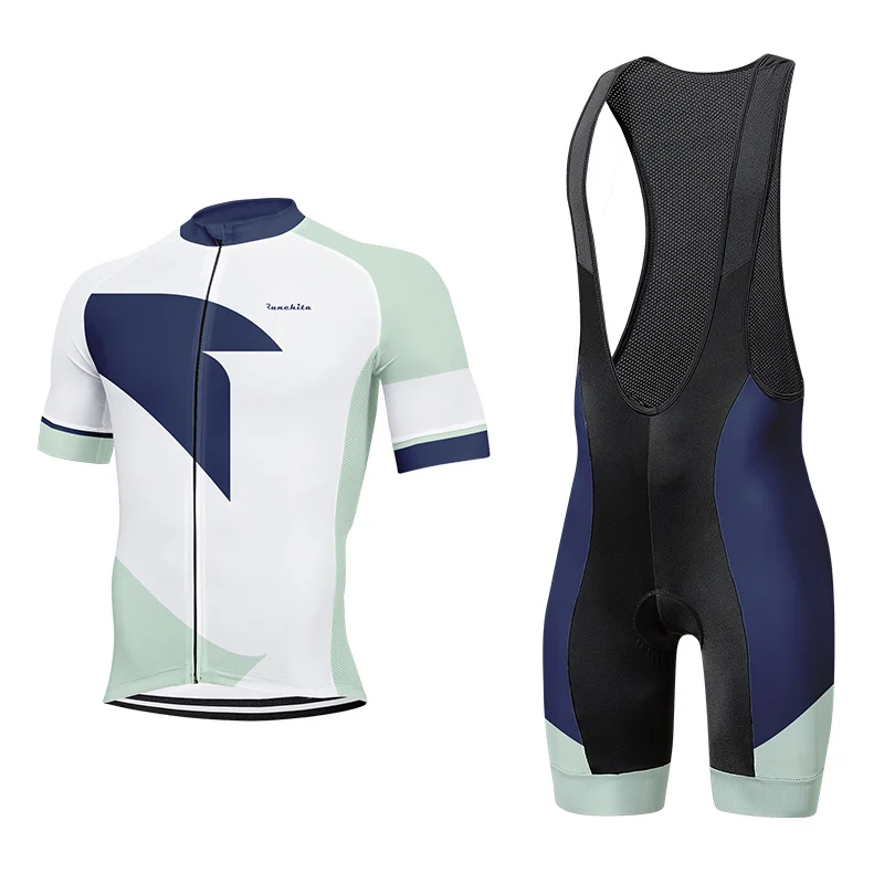 

Runchita team Cycling Jerseys set Summer Quick-Dry Bike Cycling Clothing Breathable Bike Clothes Men Outdoor short sleeve set