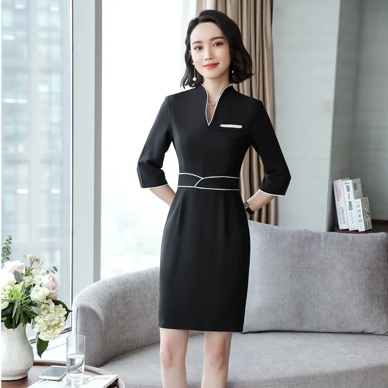 Женское летнее платье с коротким рукавом и V образным вырезом|Женские платья| |