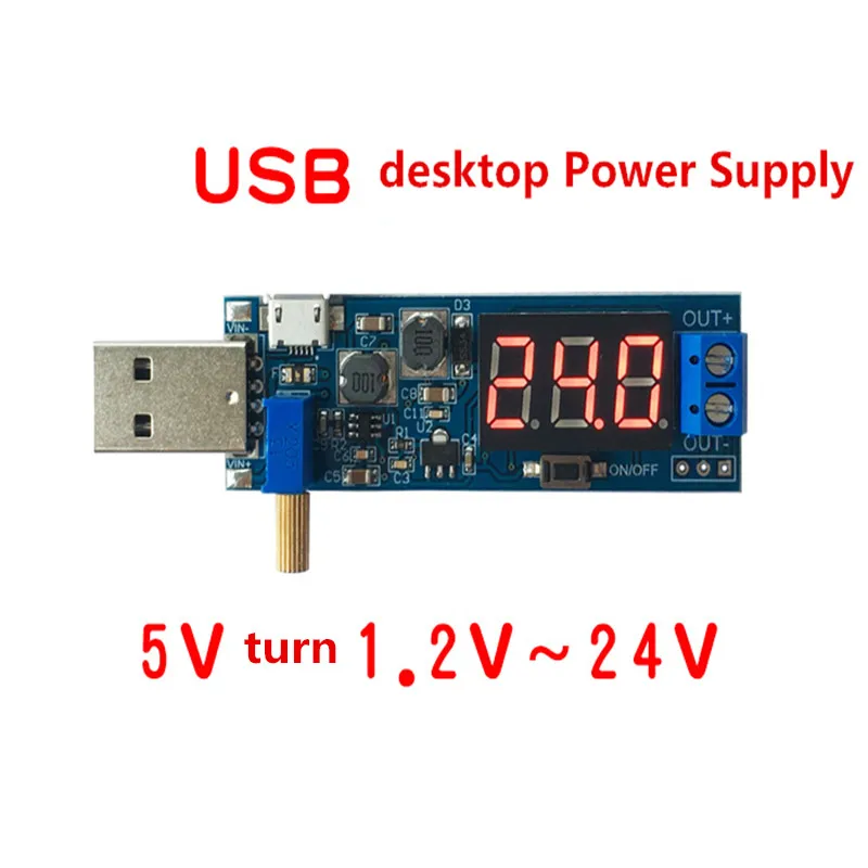 Новый 1 шт. DC USB boost модуль регулятора мощности 5В до 3 в 9В 12В 24В Настольный силовой