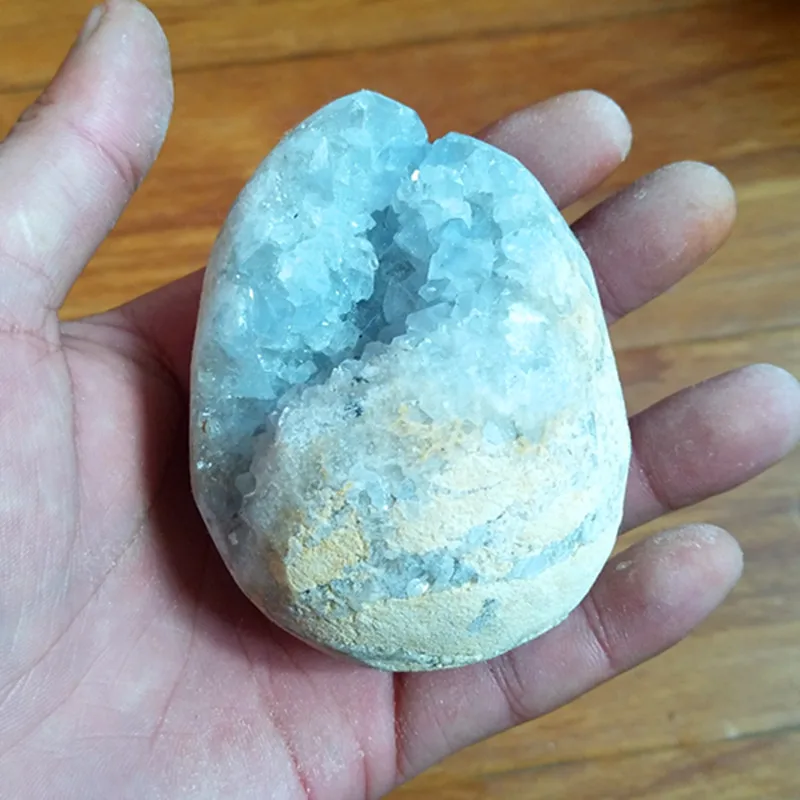 A08 430g 343 г/976 г натуральный Небесный Кристалл кластер geode пещера яйцо целебные кристаллы красивый домашний декор камни и кристаллы - Цвет: A08 430g