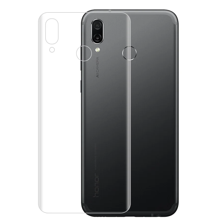 Передний + мягкая накладка на заднюю панель из фильма для huawei Honor Play Экран полная